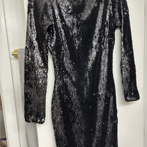 Black Sequin Dress the Population XS Cocktail dress - Picture 2 of 4